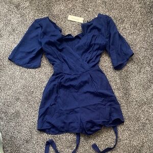 Scalloped romper